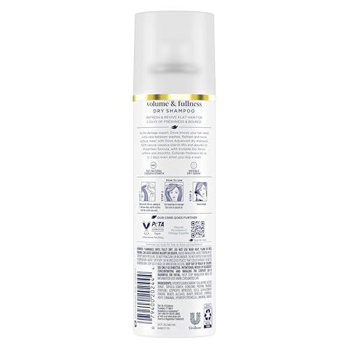 Dove Dry Shampoo for 2 Count for Oily Hair Volume & Fullness for Refreshed Hair 5 oz