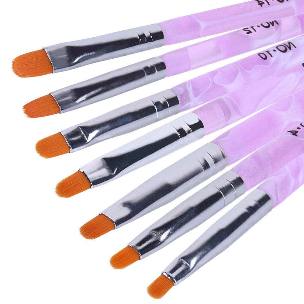 WOKOTO 14 Pcs Nail Brush Pen Set Uv Gel Acrylic Nail Art Tips Builder Brush Nail Painting Brush Pen Kit
