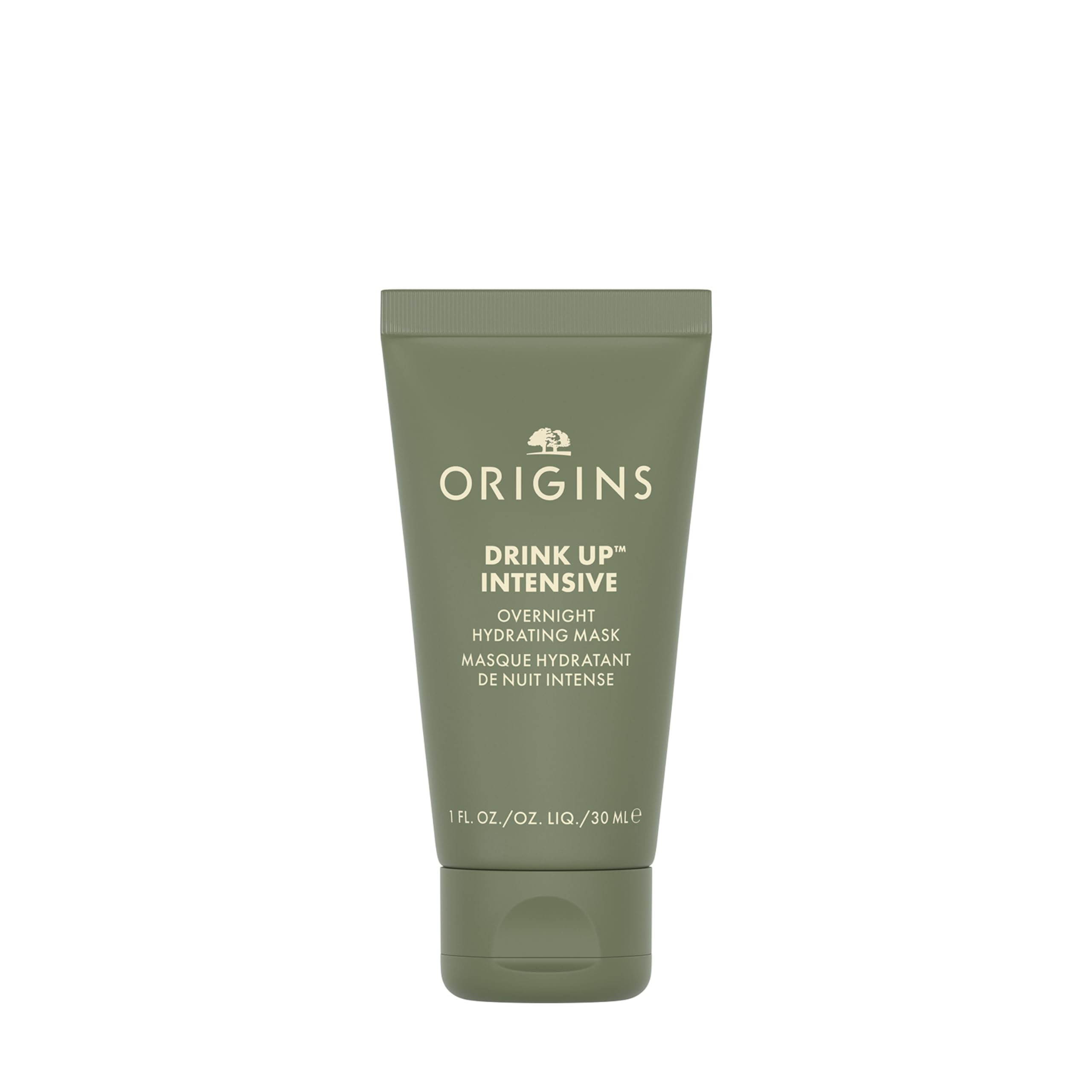 Origins Drink Up Intensive Overnight Hydrating Face Mask | Hydrates for 72 Hours | With Niacinamide, Hyaluronic Acid, & Avocado Butter | Travel Size, 1 Fl Oz