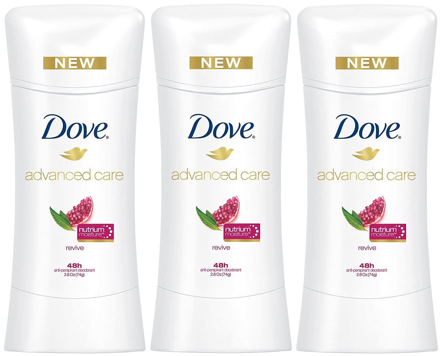 Dove Advanced Care Anti-Perspirant Deodorant, Revive 2.6 Oz(Pack of 3)