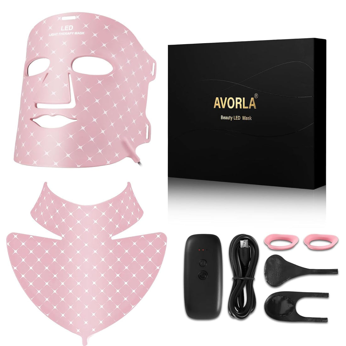 Avorla Beauty LED Light Mask -infrared light therapy red light therapy led facial light Photons Facial Skin Care Wrinkle reduce anti-acne facial light acne treatment beauty device-KFB265