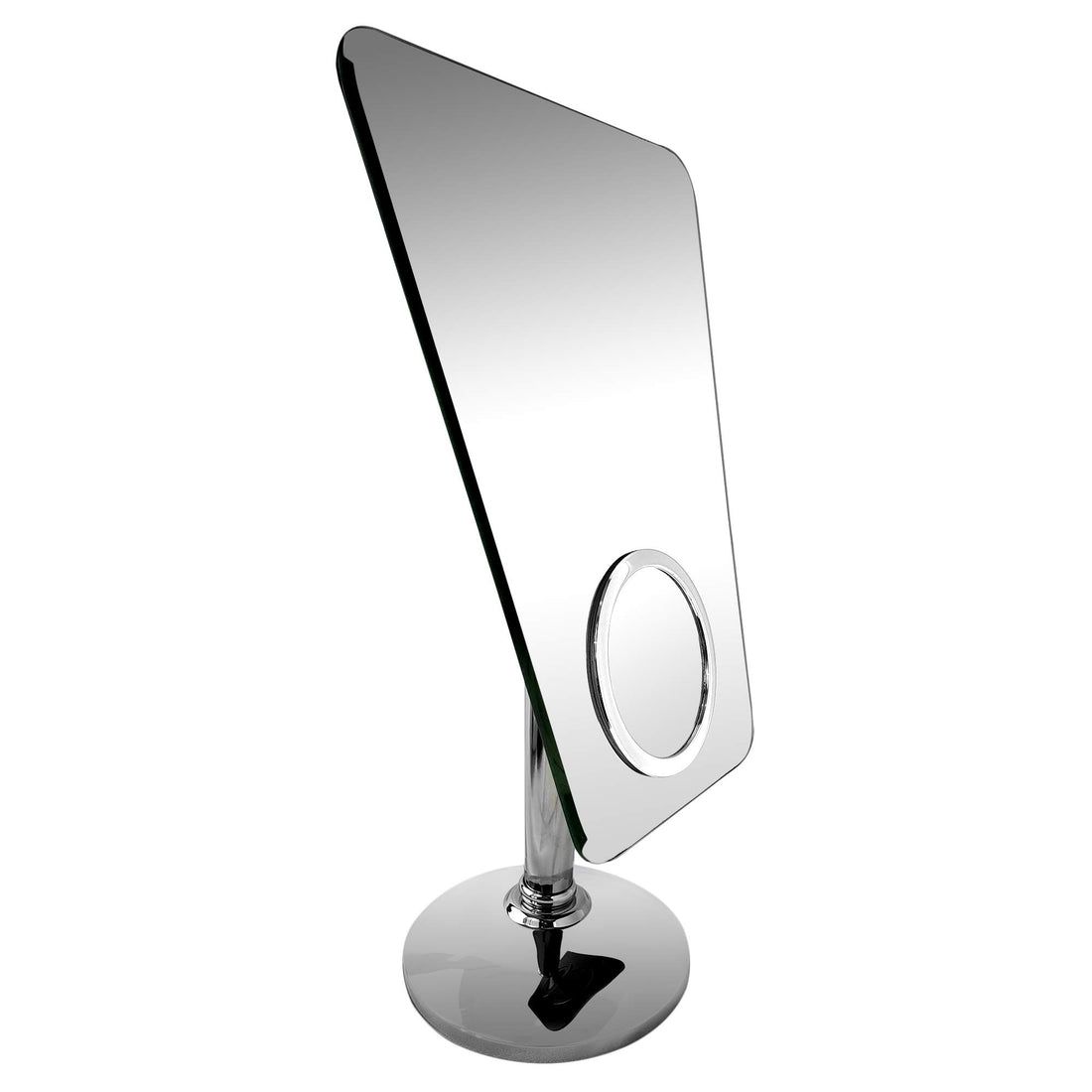 Rucci Normal View Rimless Trapezoid Stand Mirror, 10X
