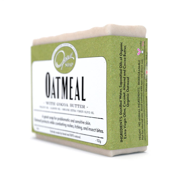 Opas Soap - 100% Natural Oatmeal Soap - UNSCENTED - with Organic Cocoa Butter and Organic Oats - Great for Sensitive Skin, Eczema or Psoriasis - for All Skin Types - Stops The itching and Irritation