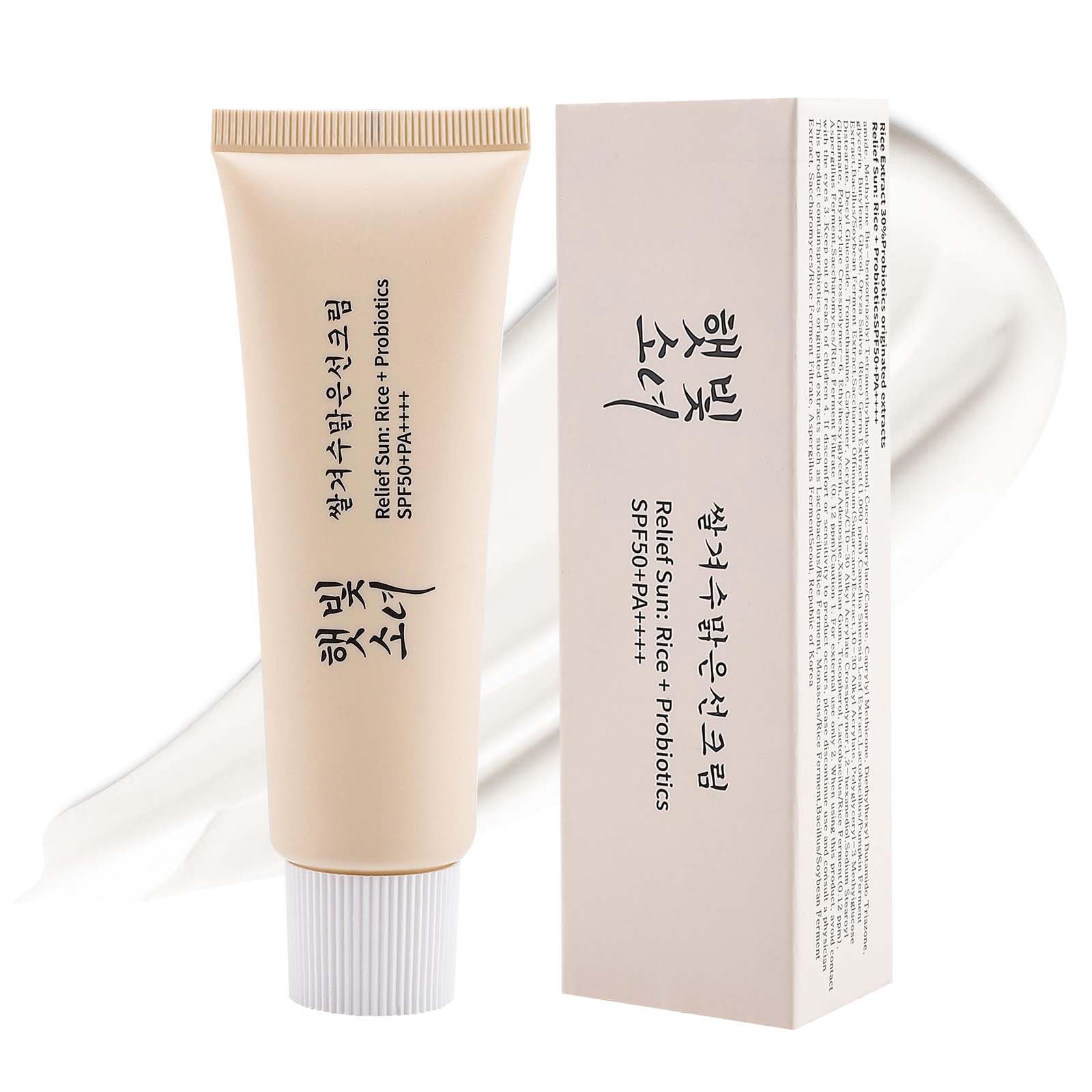 Daily UV Defense Sunscreen, SPF 50 PA++++,Korean Sunscreen Invisible,Hydrating, Soothing, No white-cast for All Skin Types (50ml)