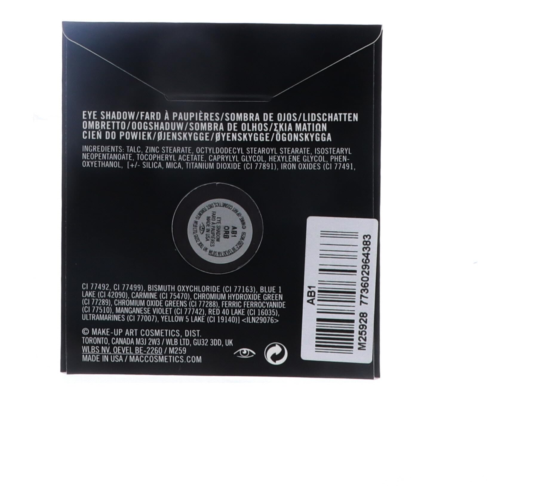 Mac Eyeshadow Pro Palette Refill-orb