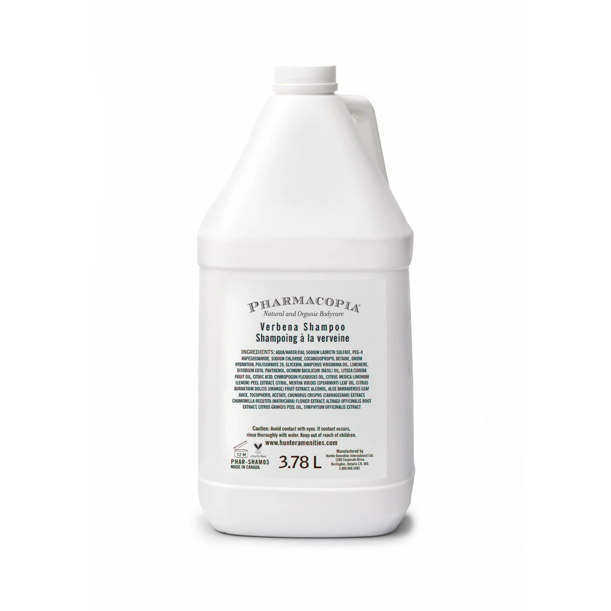 Pharmacopia Hotel Verbena Shampoo – Aromatherapy Hair Care with Natural & Organic Ingredients – Vegan, Cruelty Free, Aromatic Shampoo, 128 oz