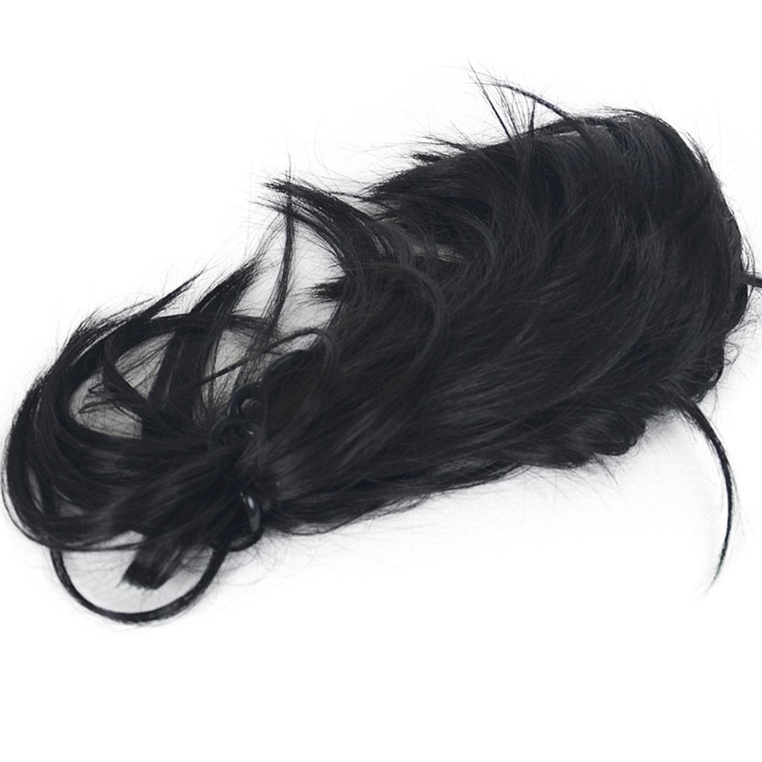 #2 Natural Black : Lydell Adjustable Messy Style Ponytail Hair Extension Synthetic Hair-Piece with Jaw Claw (#2 Natural Black)