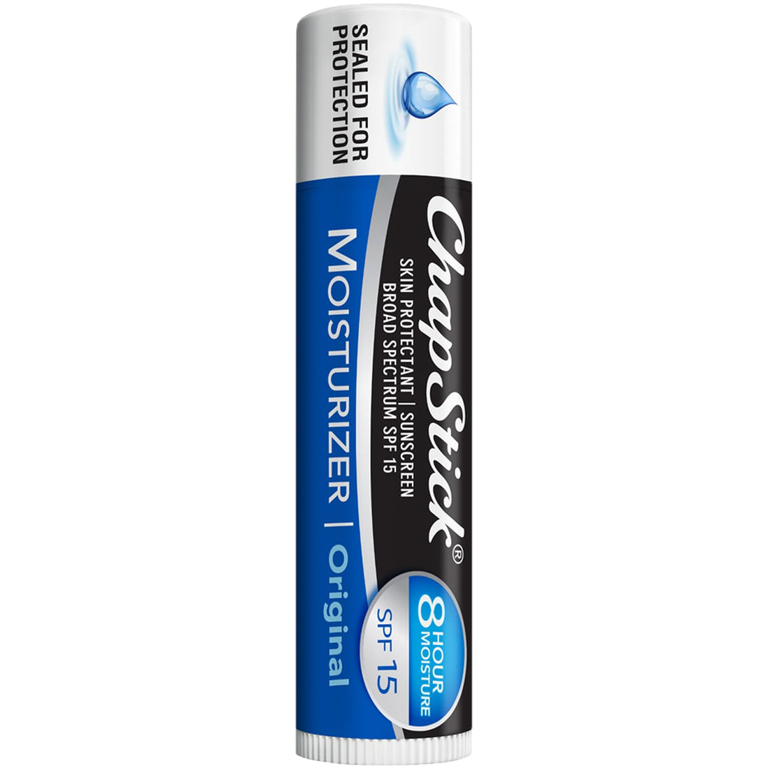 ChapStick Moisturizer 2-in-1 Lipcare SPF 15, Original –Sunscreen Lip Balm with Aloe Vera and Vitamin E, 0.15 Oz Ea