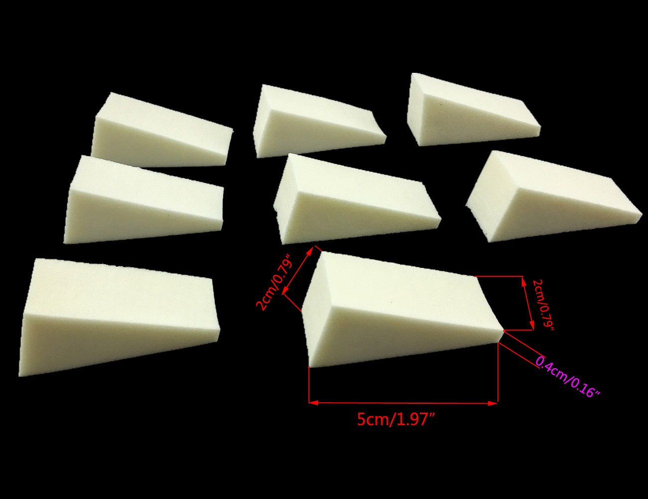 Yueton Pack of 24 Nail Art Soft Sponge Polish Transfer DIY Manicure Tool