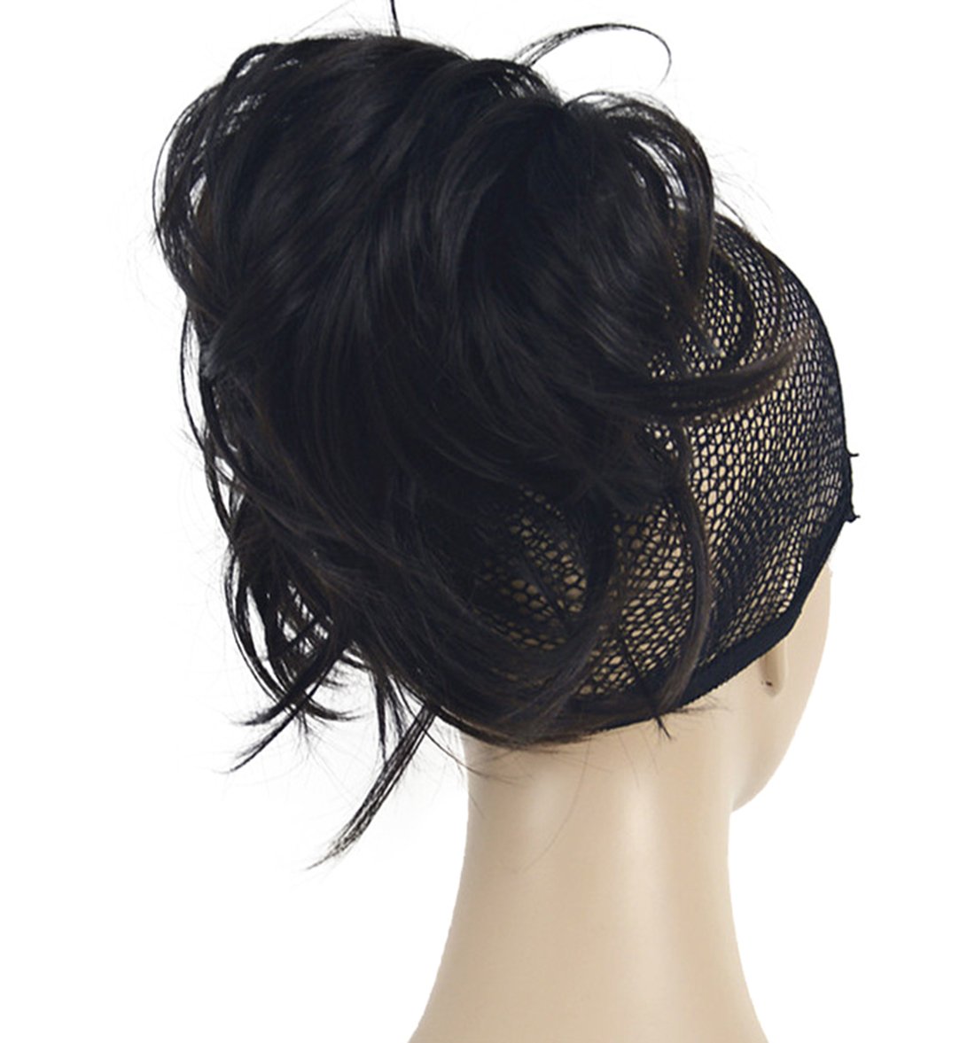 #4 Dark Brown : Lydell Adjustable Messy Style Ponytail Hair Extension Synthetic Hair-Piece with Jaw Claw (#4 Dark Brown)