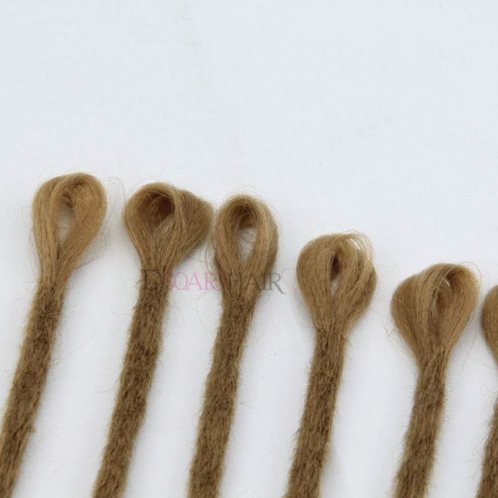 DSOAR Synthetic 20 Inch 12 Strands Handmade Dreadlocks Extensions Twist Braiding Hair Crochet Braids (Light Brown Color)