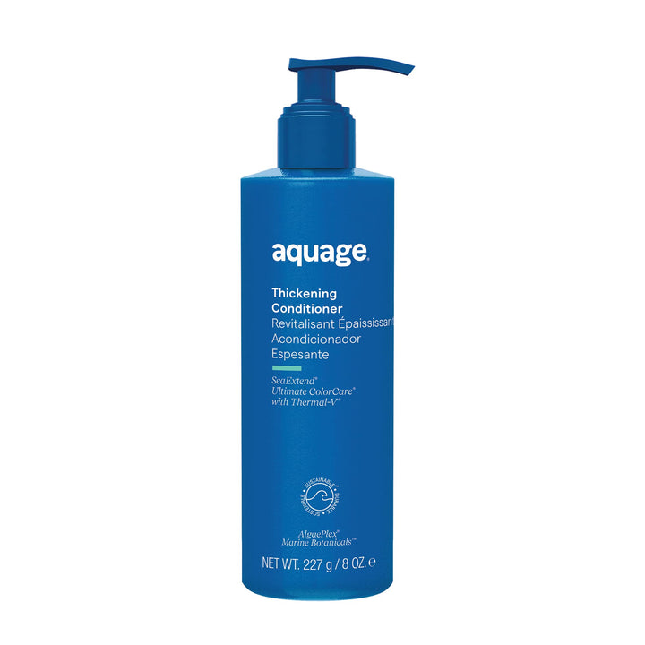 AQUAGE SeaExtend Thickening Conditioner, Thermal-V Technology Seals Heat Out, Adds Volume, Shine, Fullness Without Frizz, 8 oz