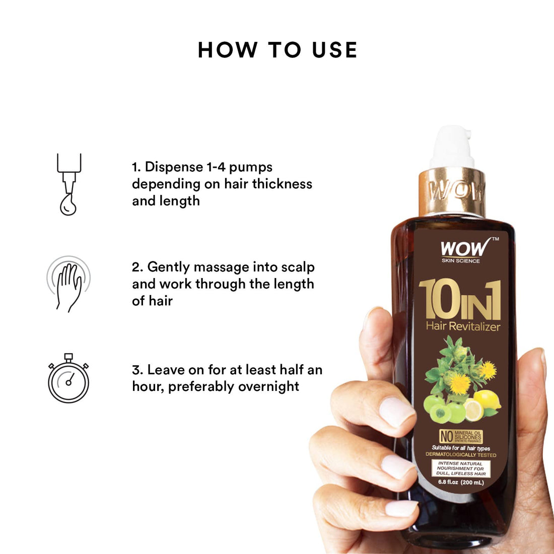 WOW Skin Science 10-in-1 Miracle Hair Revitalizer - 200 ml