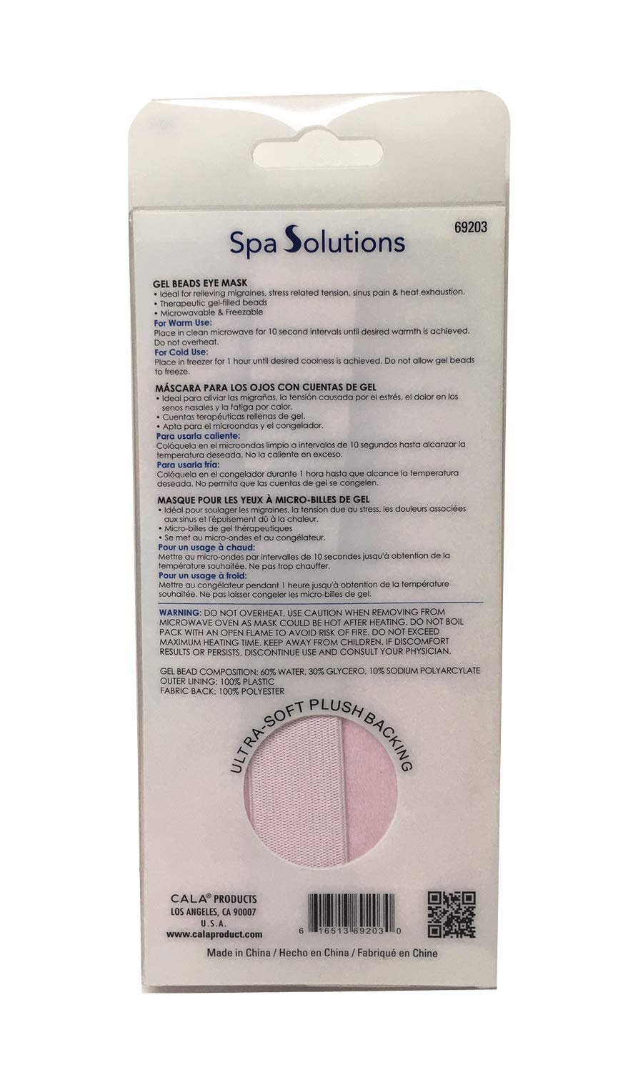 Spa Solution Gel Beads Eye Mask (Pink) #69203