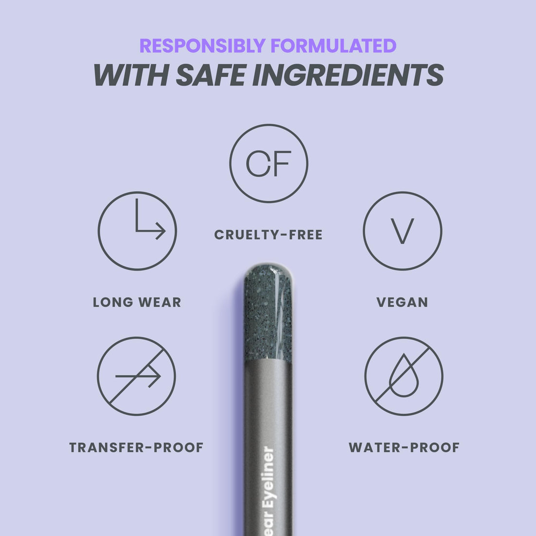 Wonderskin 1440 Longwear Blue Glitter Eyeliner Pencil, 3 Pack - Waterproof, Sharpenable Eyeliner & Smudge Proof Eye Liner Pencils (Oyster Blue)