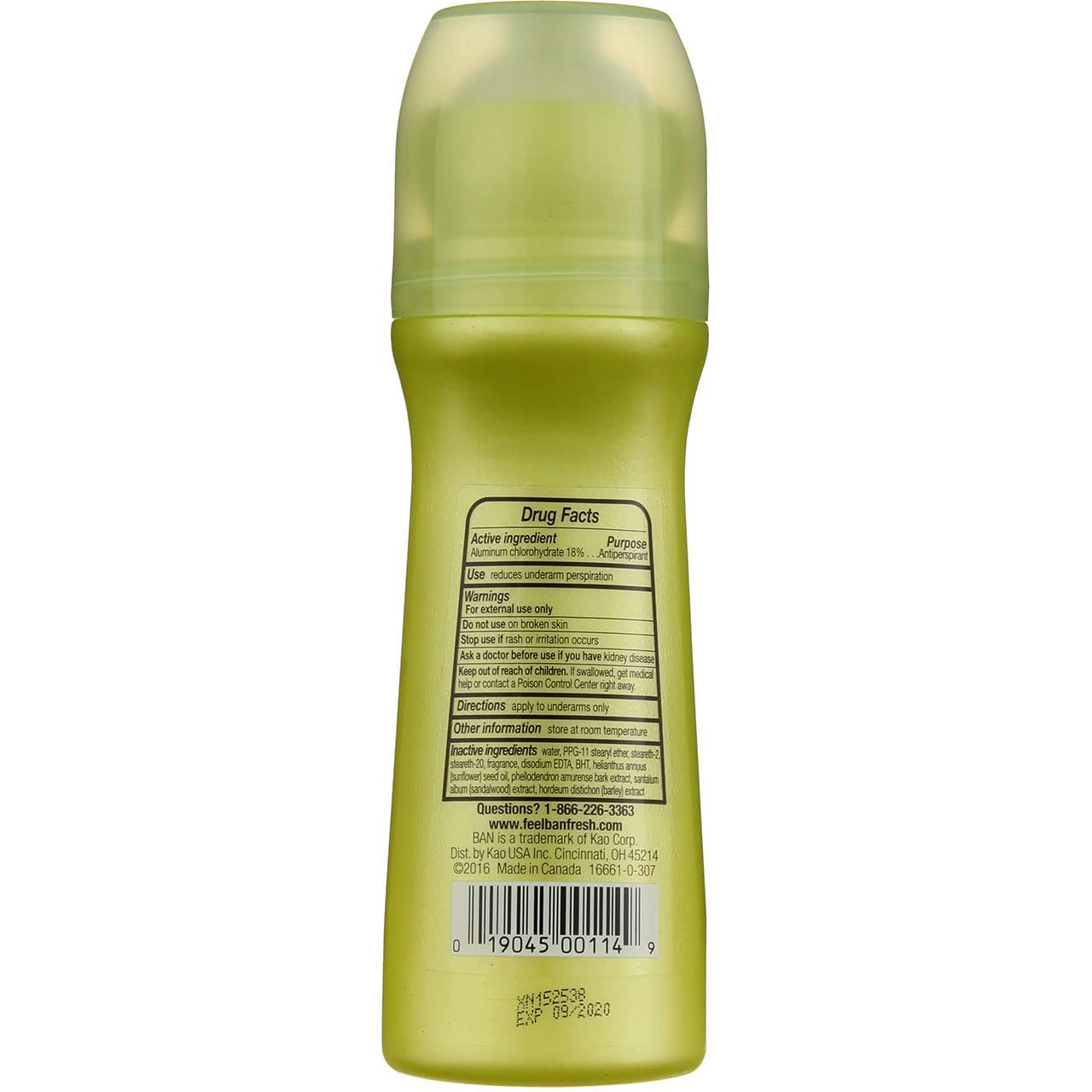 Ban Deodorant & Antiperspirant Roll On Regular 3.5oz (3 Pack)