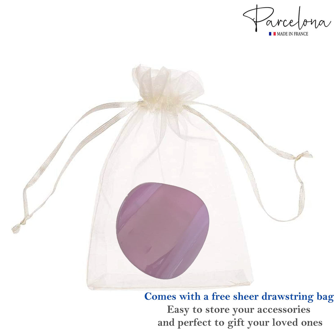 Parcelona France Onde Purple Plum Small 2 3/4 Celluloid Made in France Side Slide in Secure Grip Hair Updo Hinge Duck Hair Claw Clamp for Women and Girls
