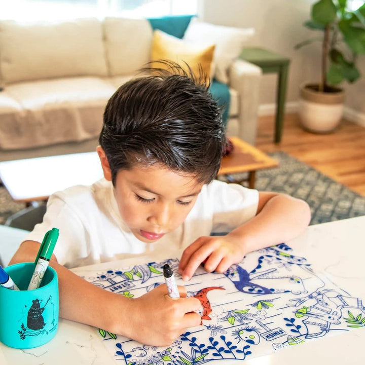 modern-twist 10 x 14 Reusable Coloring Doodle Mat, Alphabet Animals, Pack of 1