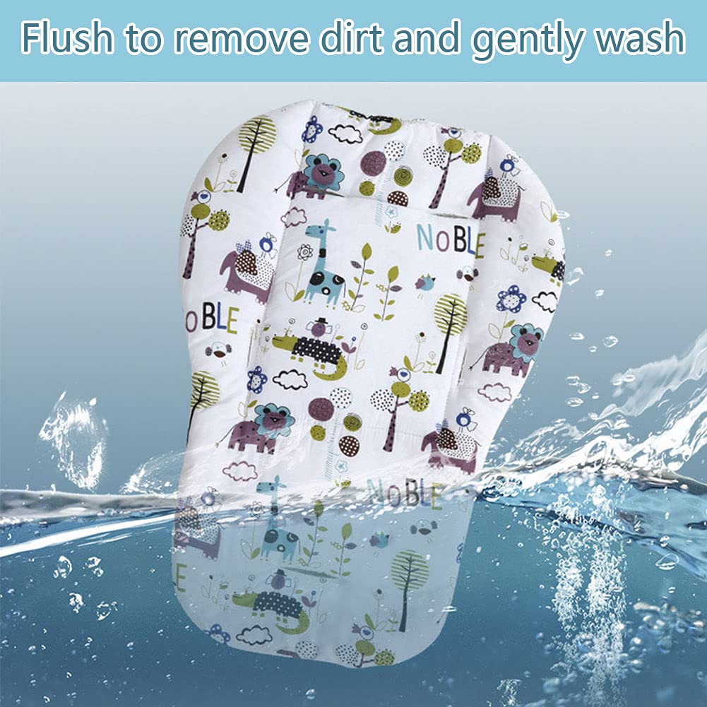 Horolas Baby High Chair Cushion High Chair Pad, Baby Seat Covers Cover Mat for The Chair and Stroller(White Animal World Pattern)