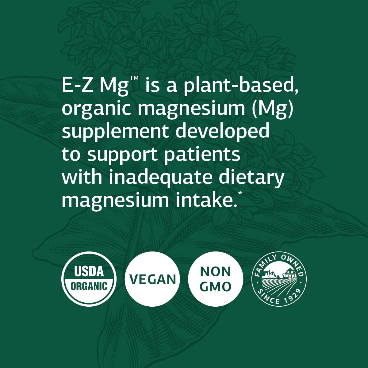 Standard Process Inc. E-Z Mg - Plant-Based, Multiform, Organic, Supports Patients with Inadequate Dietary Magnesium Intake - 180 Tablets