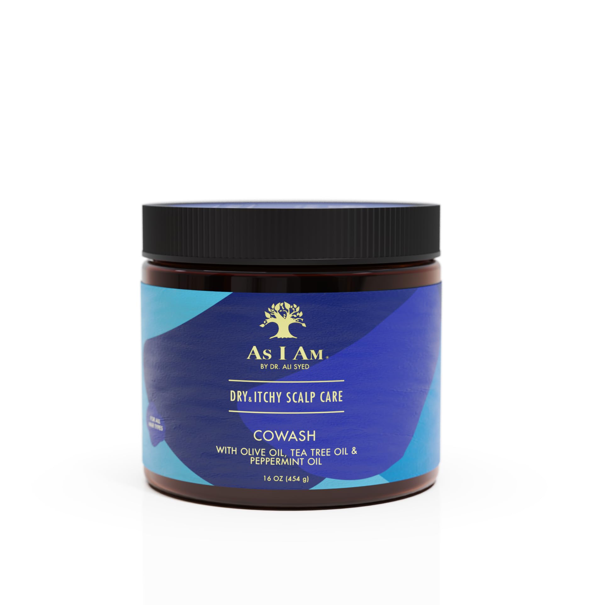 As I Am Dry & Itchy Scalp Care Cowash - 16 ounce - Cleanses, moisturizes and soothes dry and itchy scalp - With Olive Oil, Tea Tree Oil & Peppermint Oil