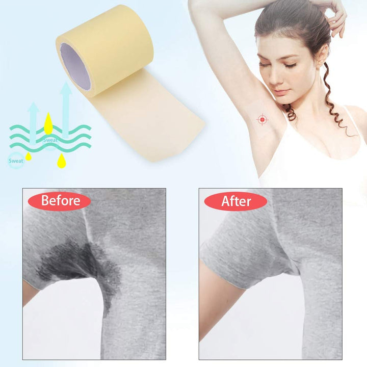 Unisex Antiperspirant Pad Disposable Armpit Sheet Sweat Prevention Pads Transparent Underarm Shielding Antiperspirant Pad,600cm
