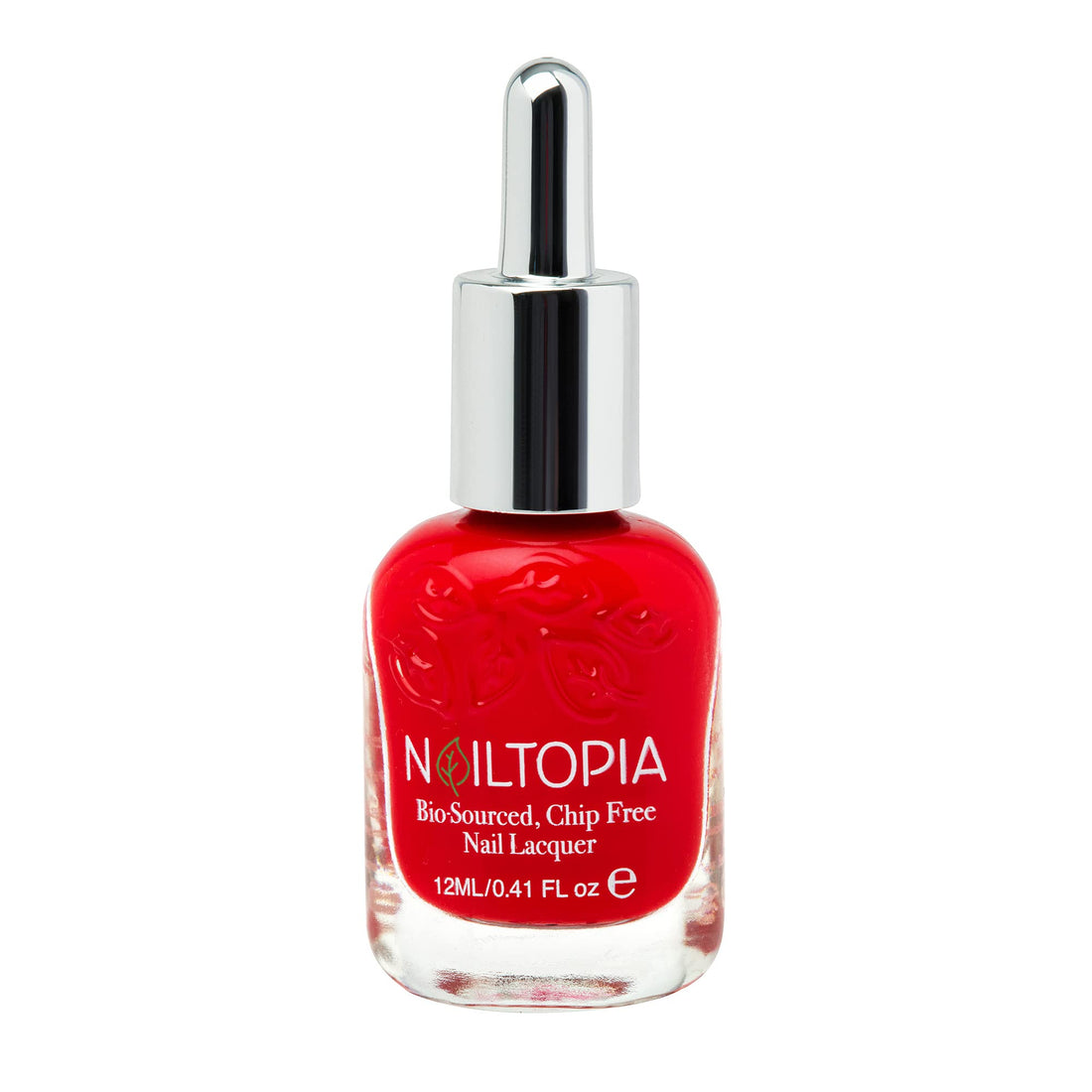 Nailtopia - Plant-Based Chip Free Nail Lacquer - Non Toxic, Bio-Sourced, Long-Lasting, Strengthening Polish - Goodnight Kiss (Red With Blue Undertones) - 0.41oz
