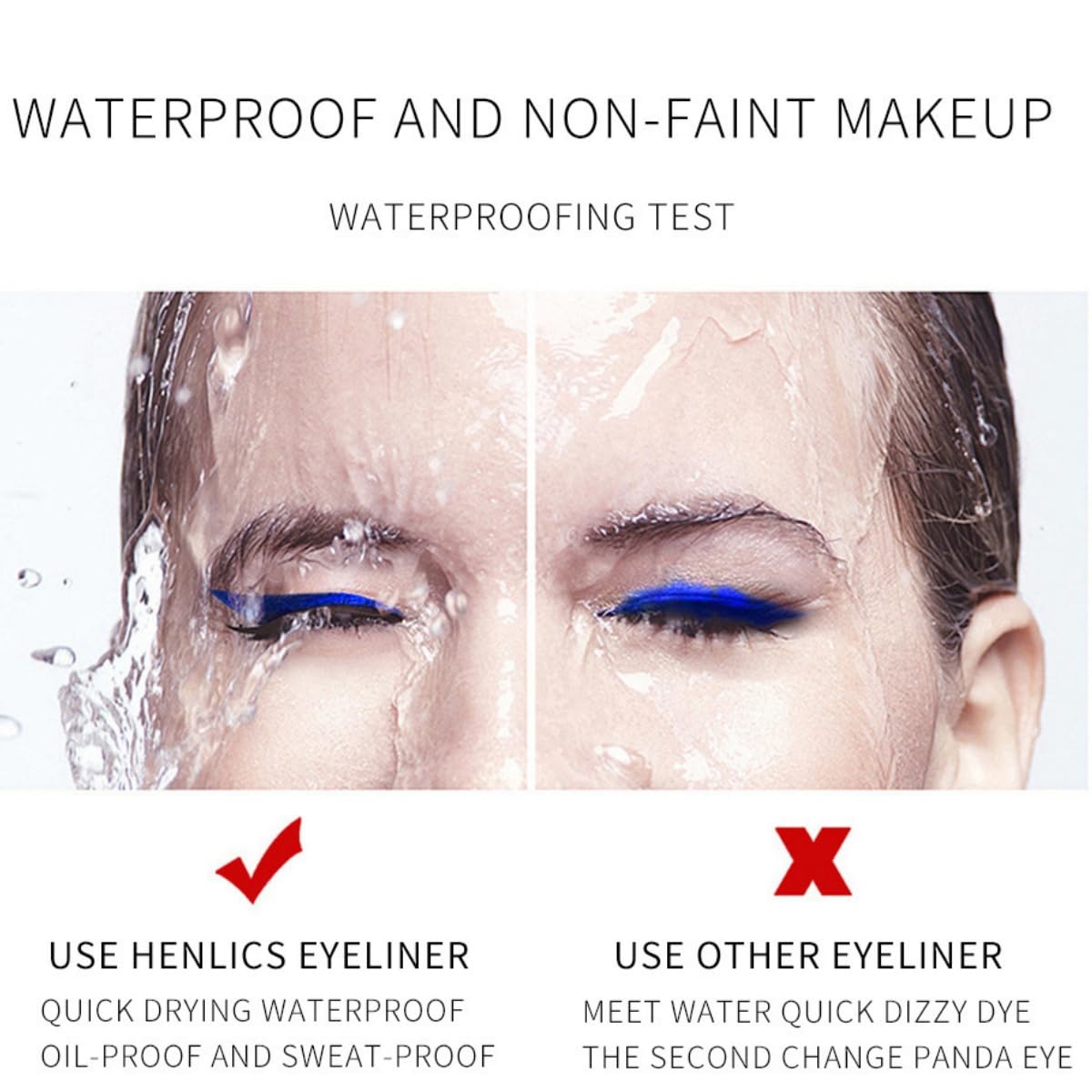 ONarisae eyeliner pencil waterproof ink liner liquid pigmented smudge proof eye liner pen White