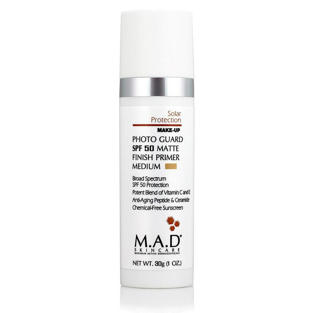 M.A.D Skincare Solor Protection Photo Guard SPF 50 Matte Finish Primer - Anti-Aging (Medium) by M.A.D Skincare