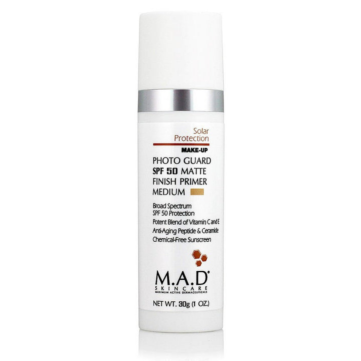 M.A.D Skincare Solor Protection Photo Guard SPF 50 Matte Finish Primer - Anti-Aging (Medium) by M.A.D Skincare