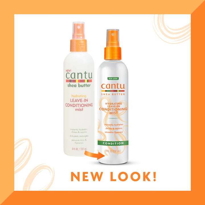 Cantu Leave-In Conditioning Mist with Pure Shea Butter, 8 fl oz (Pack of 2)