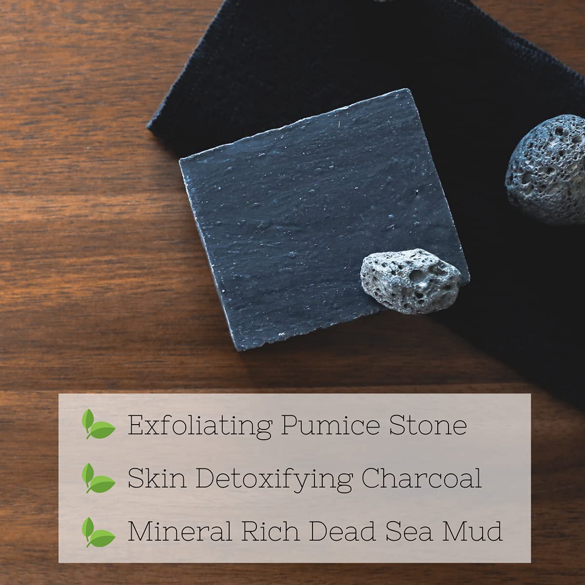 The Yellow Bird Dead Sea Mud Soap Bar - With Exfoliating Pumice Scrub & Detoxifying Charcoal. Organic & Natural Essential Oils. Made in USA for Men and Women. Face, Hand, Body Soap