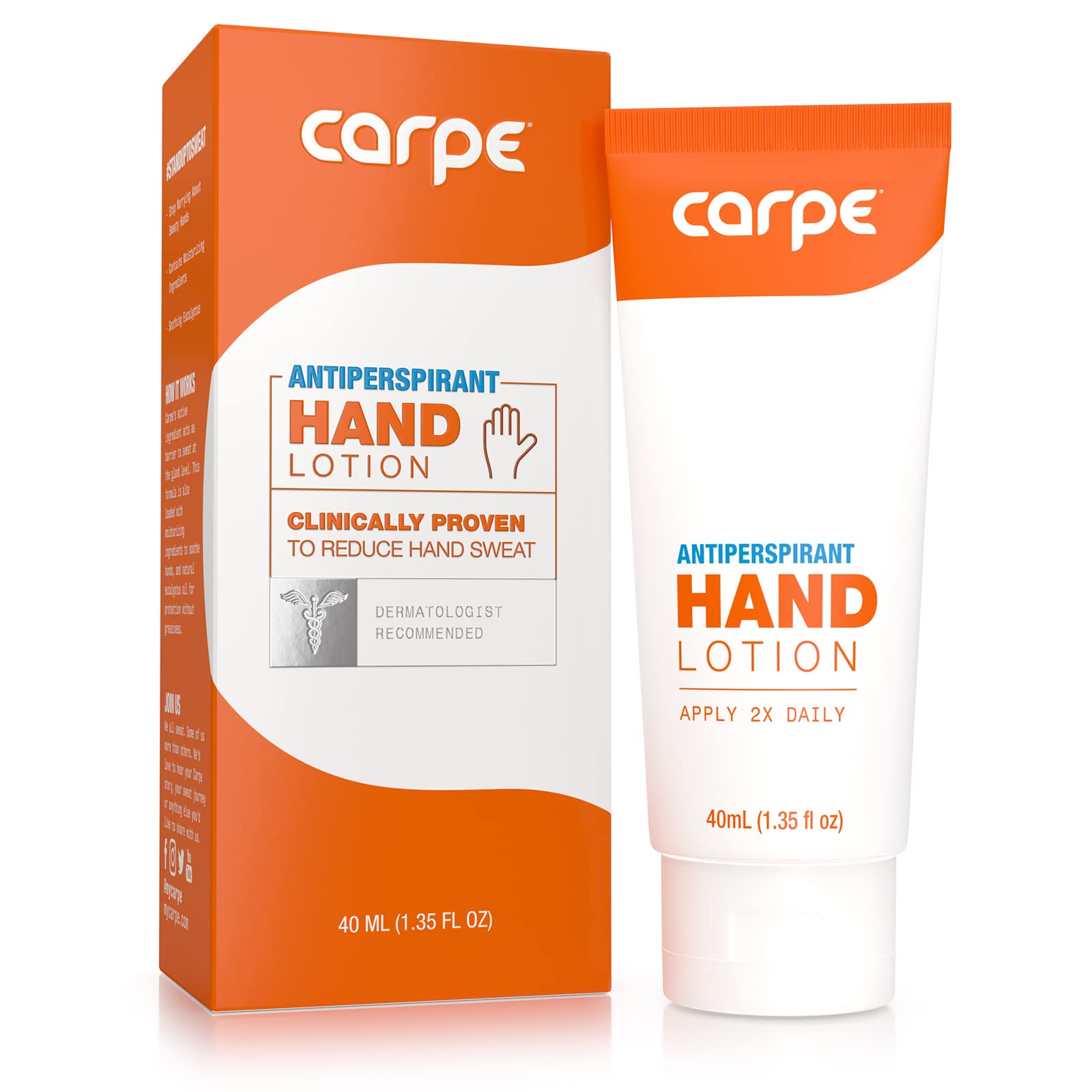 Carpe Antiperspirant Hand and Foot Lotion Package Deal (3 Hand and 3 Foot Tubes-Save 33%), Stop Sweaty Hands and Sweaty, Smelly Feet, Dermatologist-Recommended, Best Value