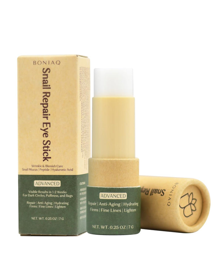 Advanced Snail Repair Eye Stick, Brightening & Tightening Eye Cream for Fine Lines & Dark Circles, Snail Mucin Eye Stick for Sensitive and All Skin Type, 0.25OZ