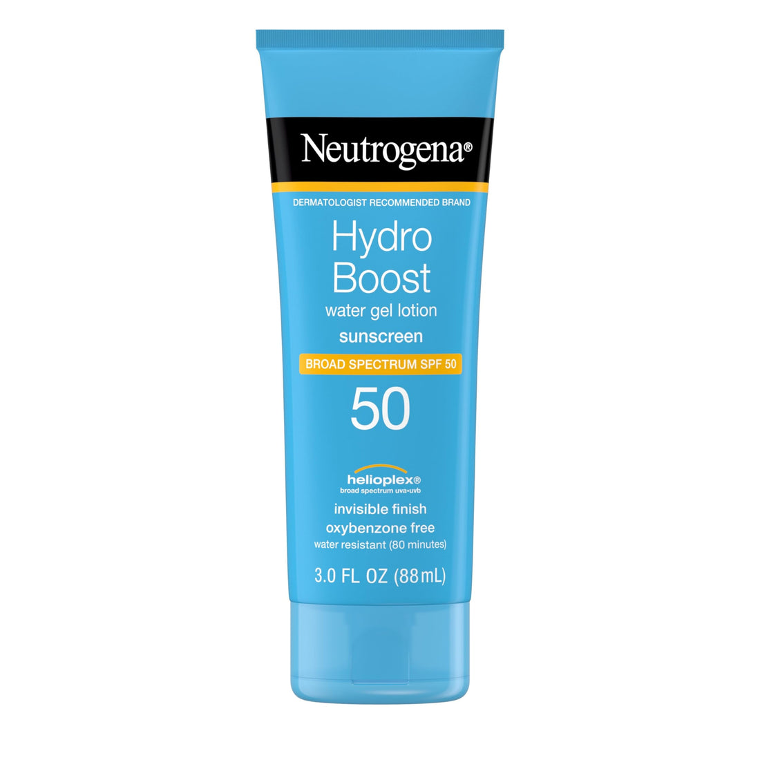 Neutrogena Hydro Boost Moisturizing Water Gel Sunscreen Lotion with Broad Spectrum SPF 50, Water-Resistant & Non-Greasy Hydrating Sunscreen Lotion, Oil-Free, 3 fl. oz