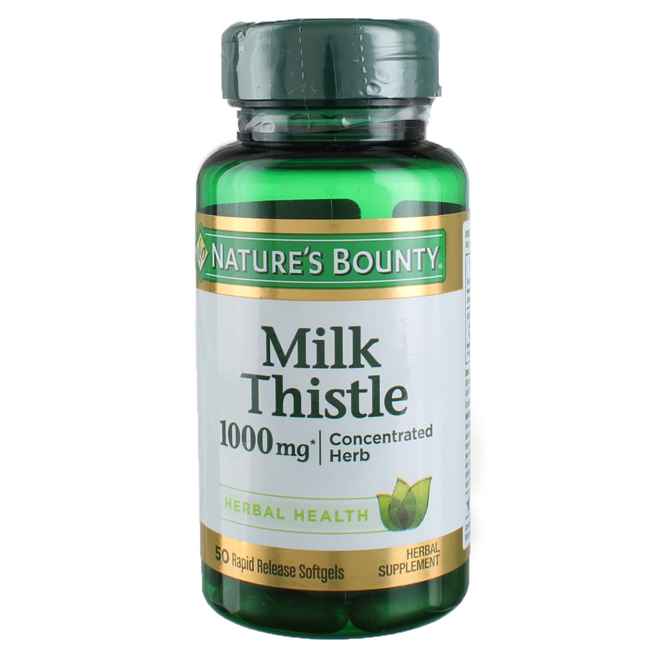 Nature's Bounty Milk Thistle 1000mg Herbal Supplement Softgels - 50 CT