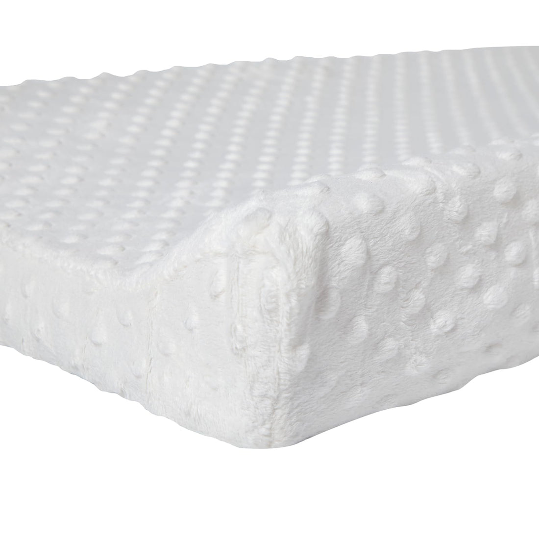 Baby Changing Pad Cover, Super Soft Plush Dot Diaper Changing Table Covers for Baby Girls and Boys, Ultra Comfortable, Diaper Changing Cloths for Babies, Fit 32/34'' x 16 Pad (White)