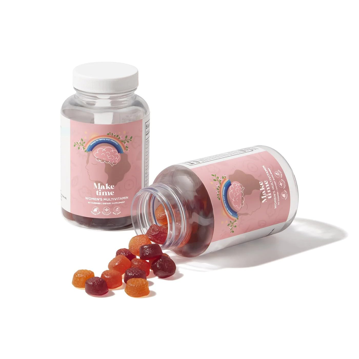 MAKE TIME Women's Mulitvitamin Gummies | Including Vitamin A, Vitamin C, Vitamin D3, Vitamin E, Vitamin B6, Folate, Vitamin B12, Folate, Biotin, Iodine, Zinc and Sodium. (30 Servings)