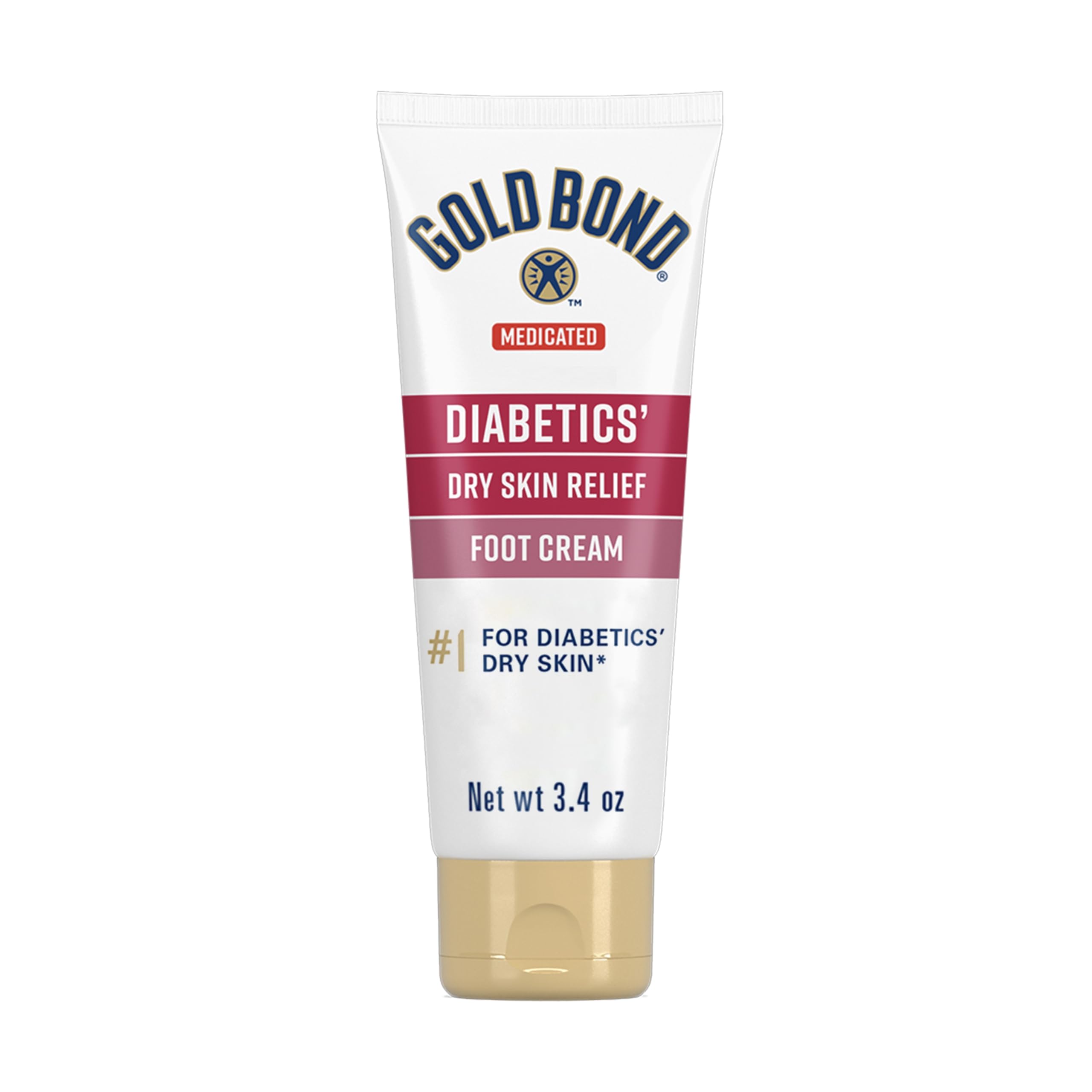 Gold Bond Medicated Diabetics' Dry Skin Relief Foot Cream, 3.4 oz., Skin Protectant