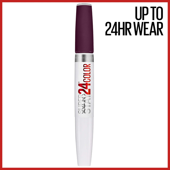 Maybelline SuperStay 24, 2-Step Liquid Lipstick, Extreme Aubergine