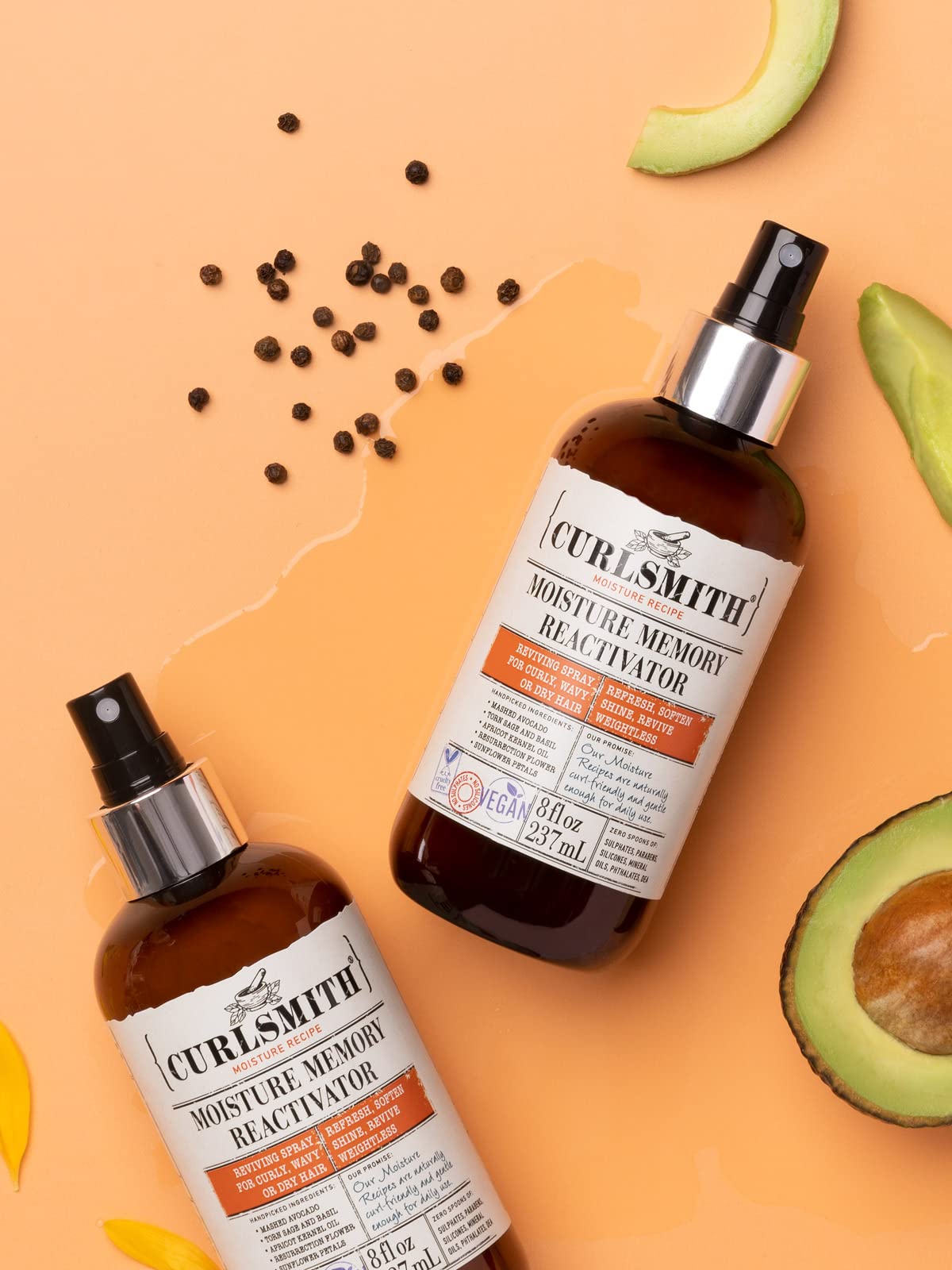 CURLSMITH - Moisture Memory Reactivator - Vegan Refresher Leave In Conditioner for Wavy, Curly and Coily Hair (8oz)