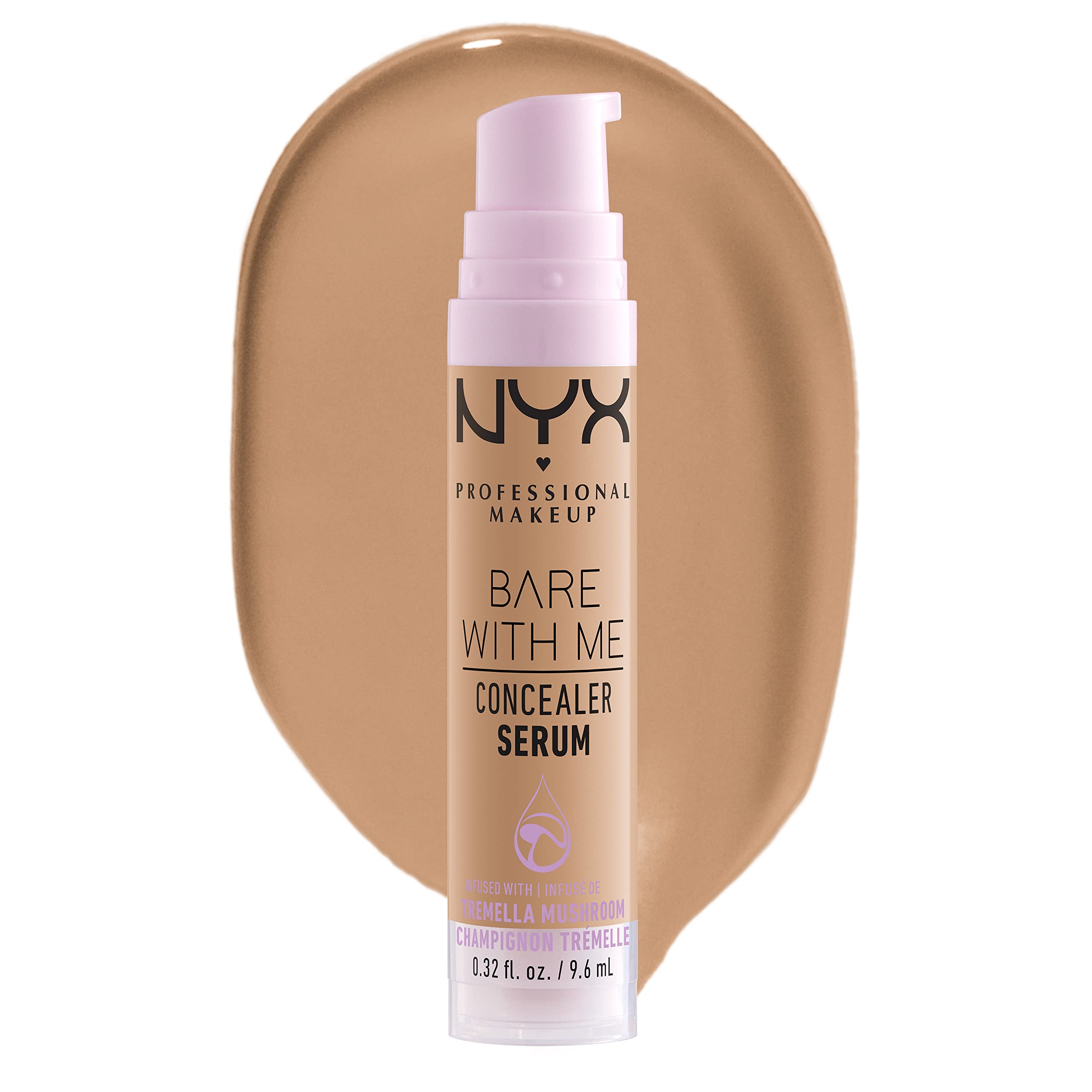 NYX PROFESSIONAL MAKEUP Bare With Me Concealer Serum, Medium, 0.32 Ounce