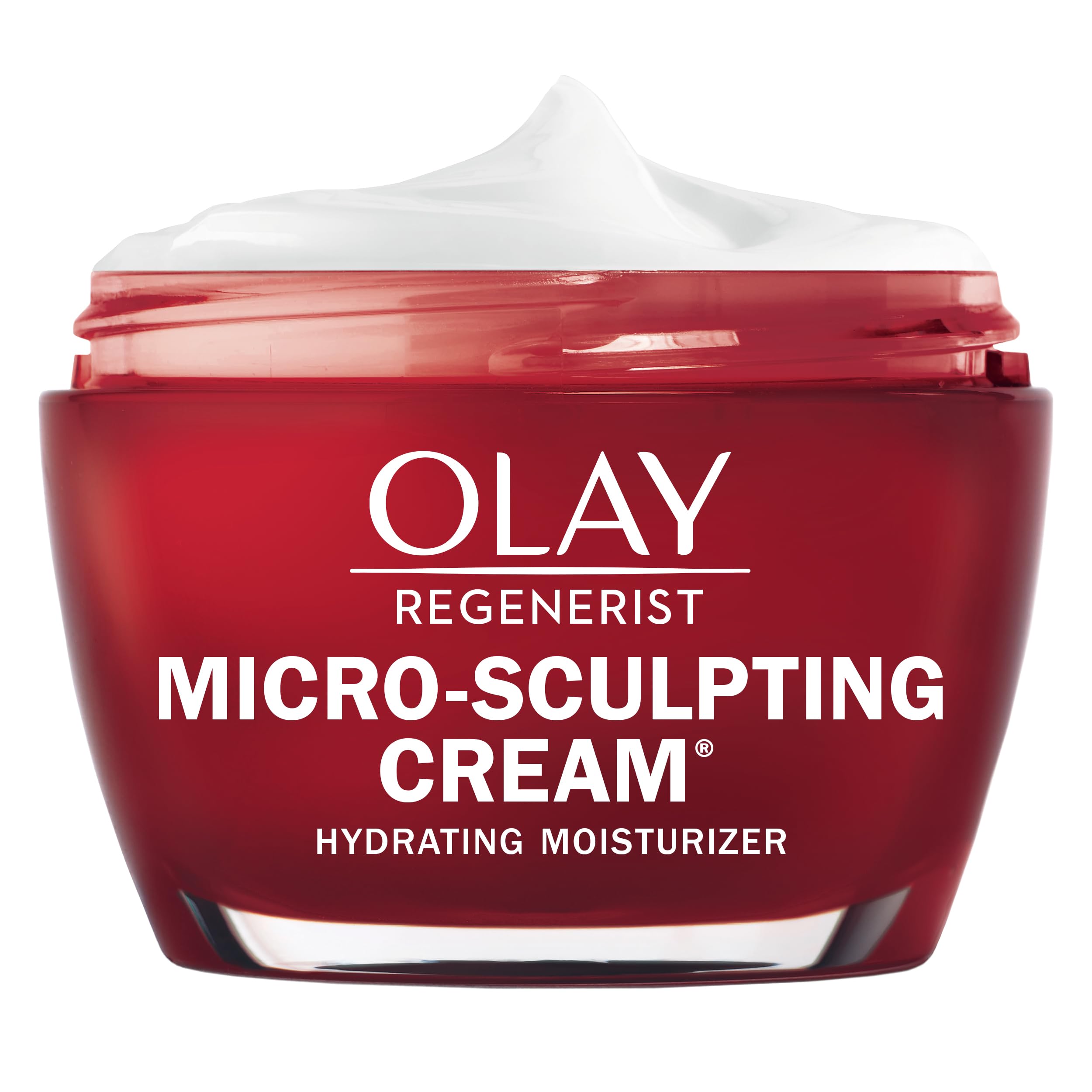 Olay Face Moisturizer, Regenerist Micro-Sculpting Facial Cream for Women - Instant Hydration, Anti-Aging, Anti-Wrinkle, Firming Skin Care - Hyaluronic Acid, Niacinamide, Amino Peptides, 1.7 Oz