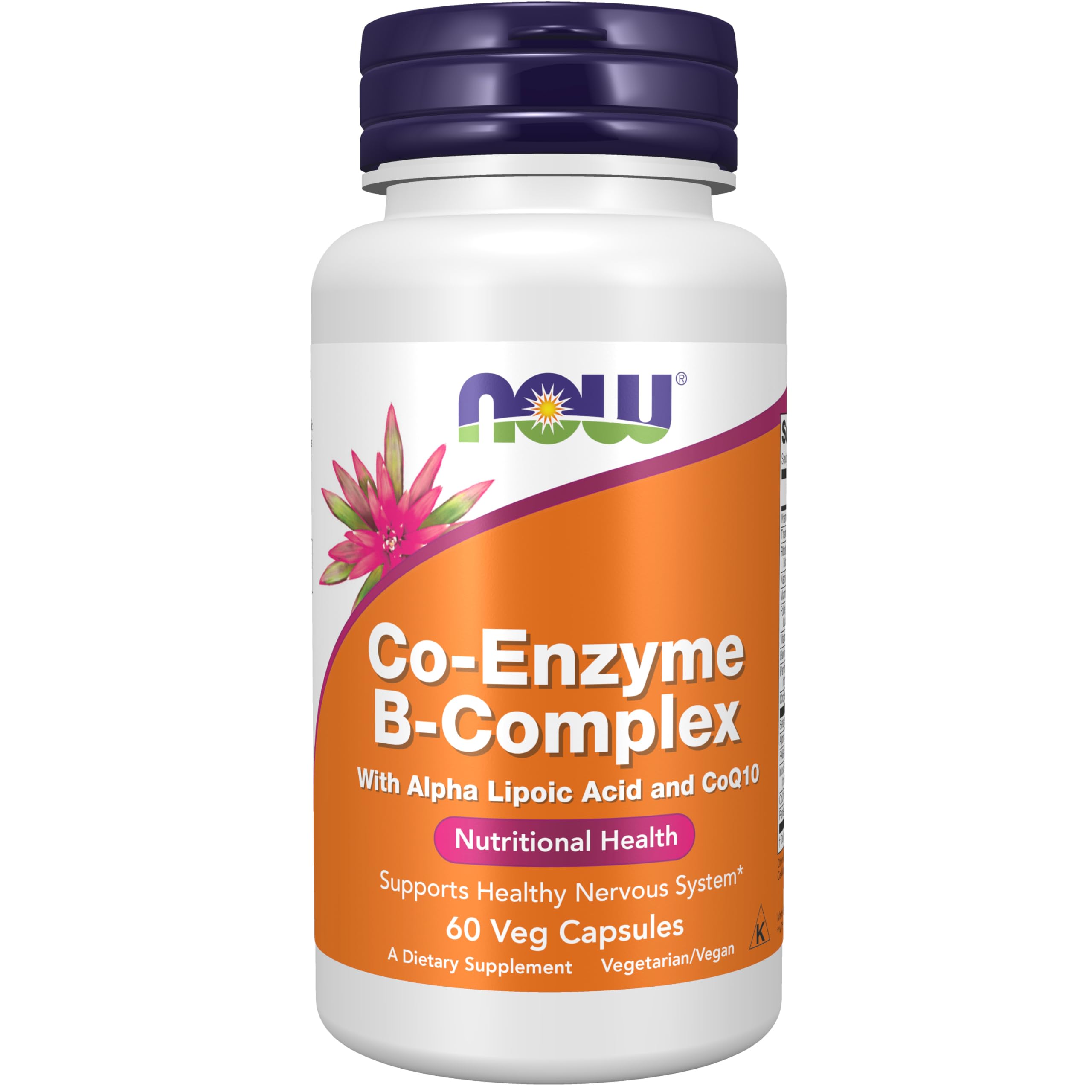 NOW Foods Supplements, Co-Enzyme B Complex with Alpha Lipoic Acid and CoQ10, Nutritional Health, 60 Veg Capsules