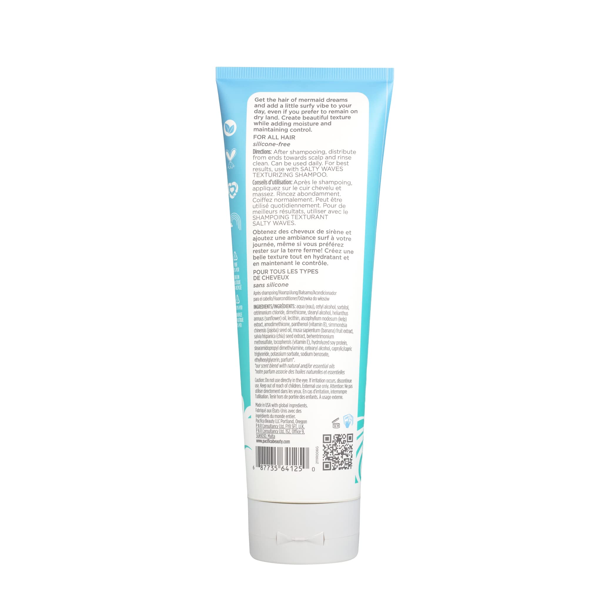 Pacifica Salty Waves Texturizing Conditioner - 100% Vegan - Sulfate Free - 8 oz