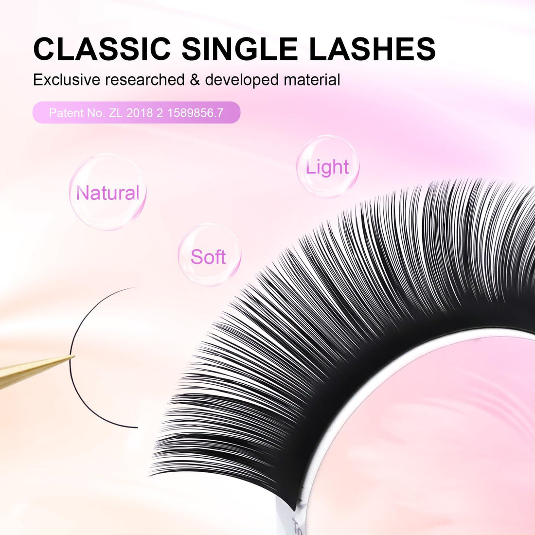 NAGARAKU Eyelash Extensions Individual Lashes 0.10mm D curl 7-15mm Mix Tray Classic Matte Black Soft Natural Faux Mink 16 rows