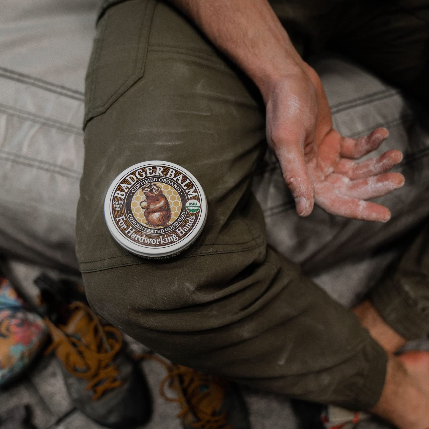 Badger - Hardworking Hands Healing, Aloe Vera & Wintergreen, Working Hand Balm, for Dry Hands, Moisturizer Balm, Certified Organic Hand Balm, 0.75 oz