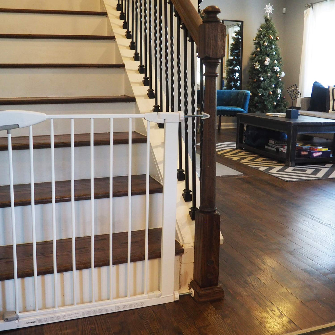 Baby Gate Guru Extra Long M10 (10mm) Stair Banister Adapter Y-Spindle Rods 2 Pack for Pressure Mounted Baby and Pet Safety Gates (10mm, White)