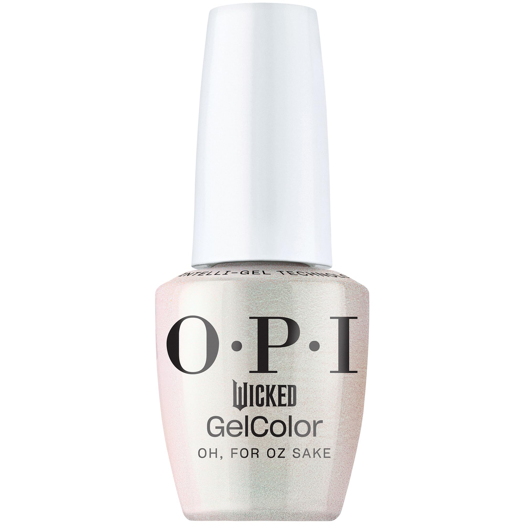 OPI GelColor, White Nail Polish, Up to 3 Weeks of Wear, Smudge Proof, Cures in 30 Seconds, x Wicked Limited Edition Collection, Oh, For Oz Sake, 0.5 fl oz
