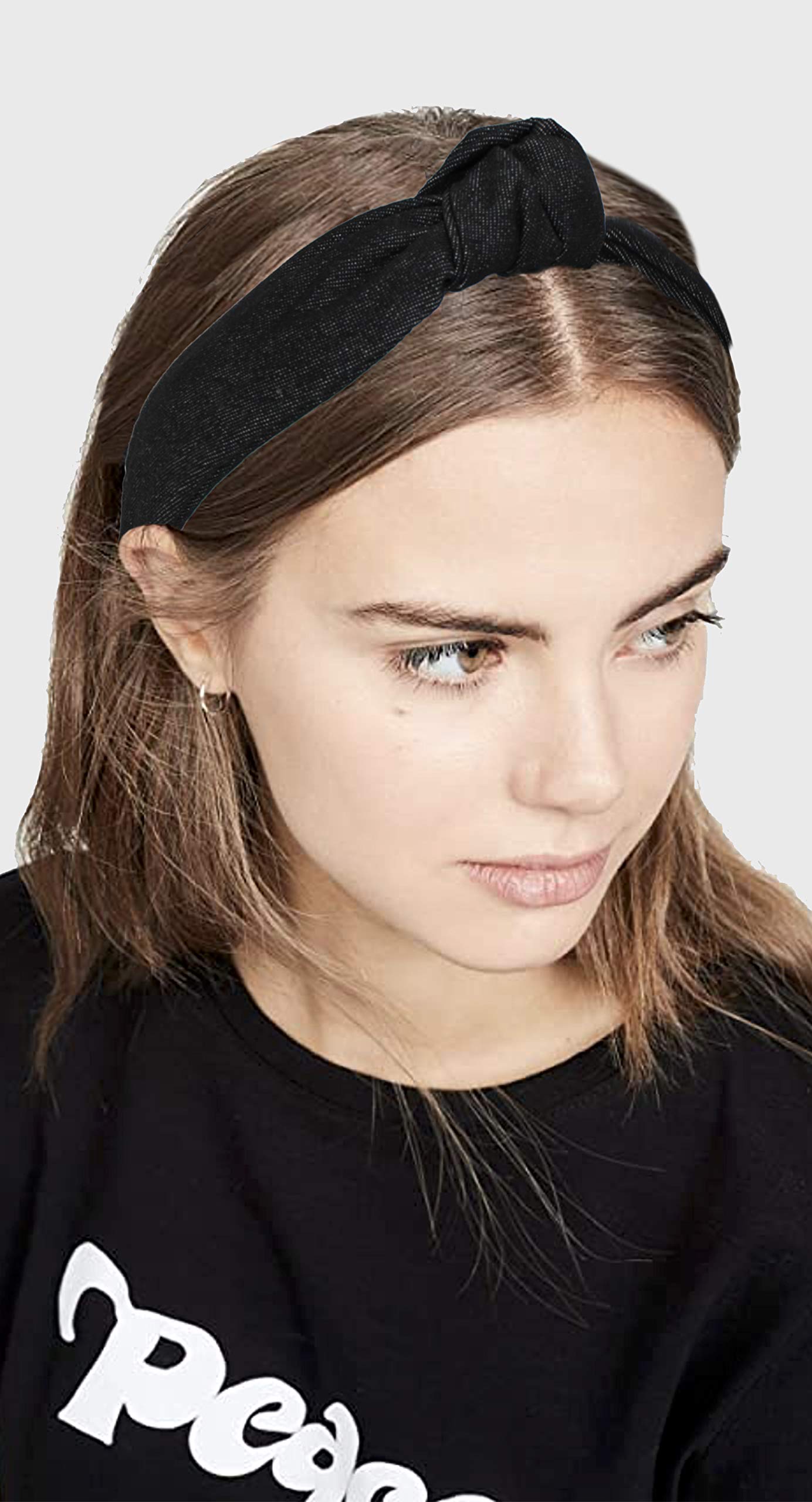 Black Denim Headbands for Women Go with Everything. Knotted Headbands for Women are Brilliant for Occasions. Dark Jean Headband for women Fashion is Adjustable. Trendy Comfortable Black headband